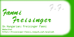 fanni freisinger business card